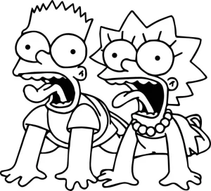 bart y lisa asustados