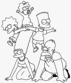 familia simpson para imprimir y colorear
