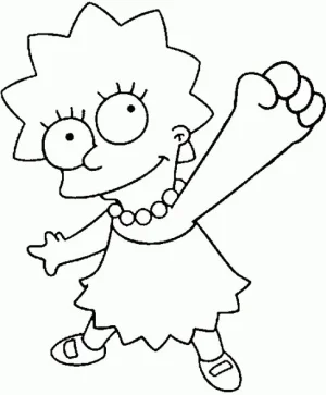 lisa simpson chocandola con la mano