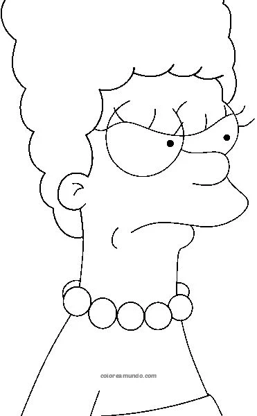 Dibujo para colorear: march simpson enojada