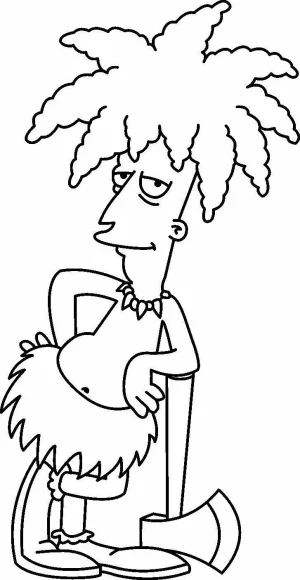 patiño de los simpson dibujo para imprimir