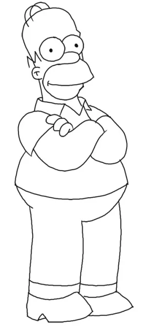 homero simpson sonriendo y posando
