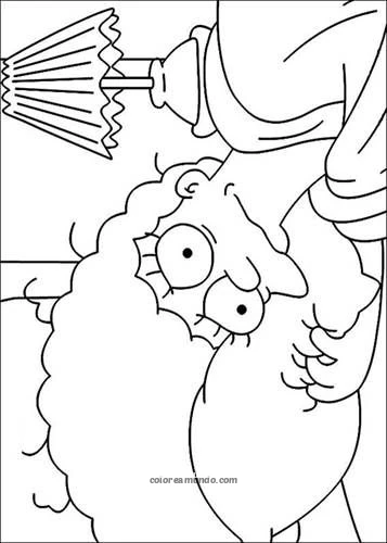 Dibujo para colorear: march simpson preocupada
