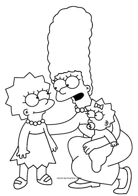 Dibujo para colorear: march lisa y magie dibujo para impresion