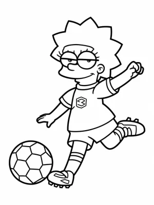 lisa simpson jugando futbol