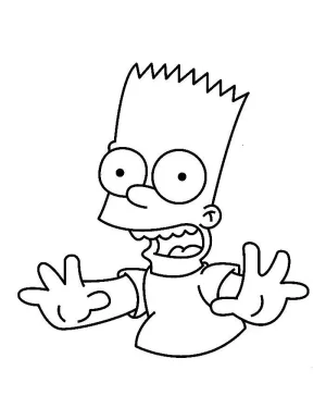 bart simpson corriendo asustado