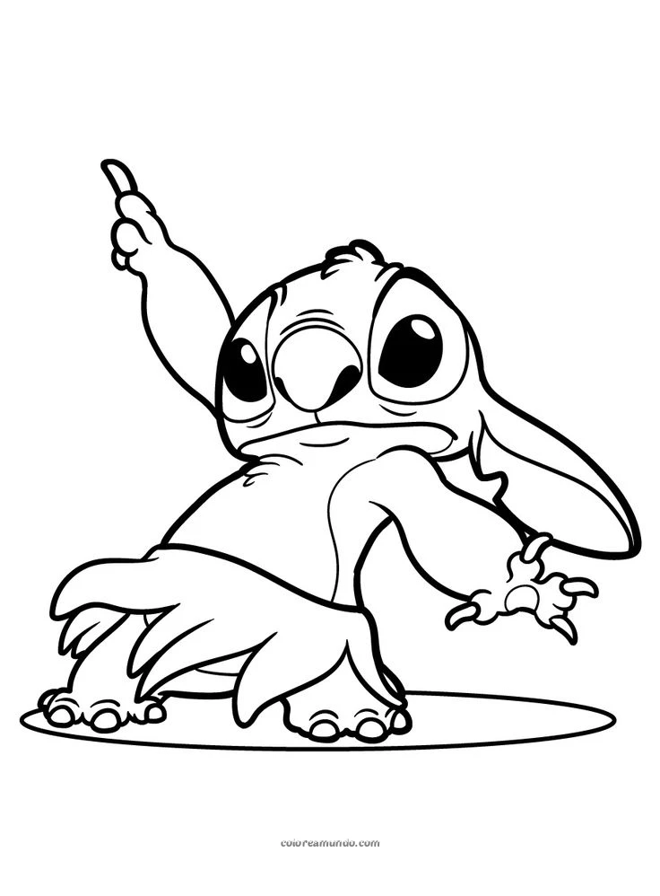 Dibujo para colorear: strich bailando felizmente