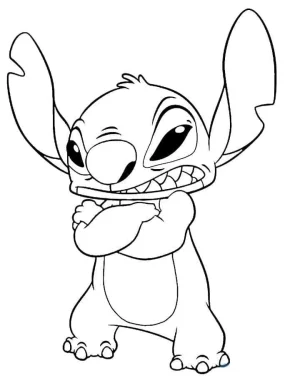 stich enfurecido dibujo para colorear
