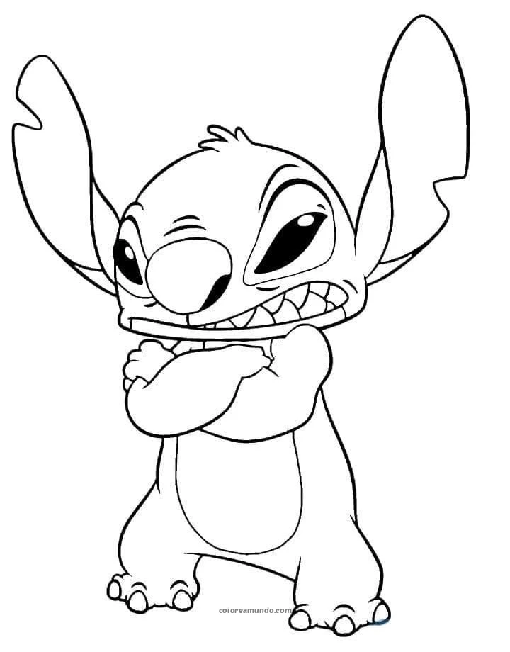 Dibujo para colorear: stich enfurecido  dibujo para colorear