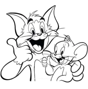 tommy y jerry siendo amigos sonriendo y posando