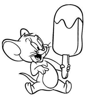 jerry comiendose una paleta de hielo