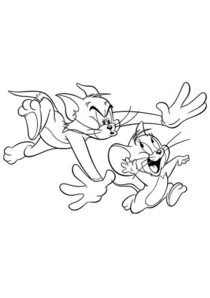 tommy tratando de atrapar a jerry dibujo para imprimir