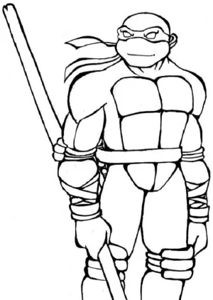 tortua ninja clasica dibujo para impresion
