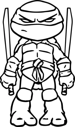 tortuja version infantil para colorear 