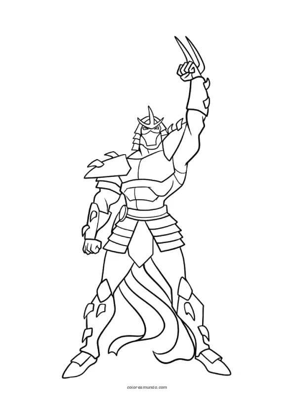 Dibujo para colorear: enemigo de las tortujas ninjas enemigo final principal