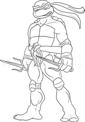 tortuga ninja furioso con ganas de combatir