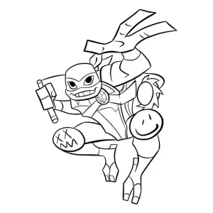 tortuja ninja version minimalista abstracto para impresion
