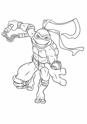tortuja ninja corriendo listo para combatir