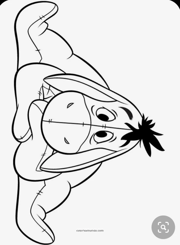 Dibujo para colorear: igor sentado un burrito amigable