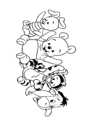 version chibi y tierna de winnie igor piglet
