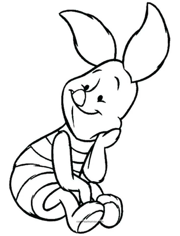 Dibujo para colorear: pigglet sonriendo dibujo para colorear