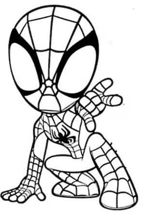 spiderman version infantil dibujo para colorear
