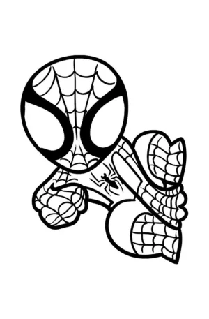 spiderman en la pared dibujo para imprimir