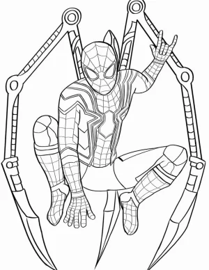 spiderman con patas roboticas en la espalda